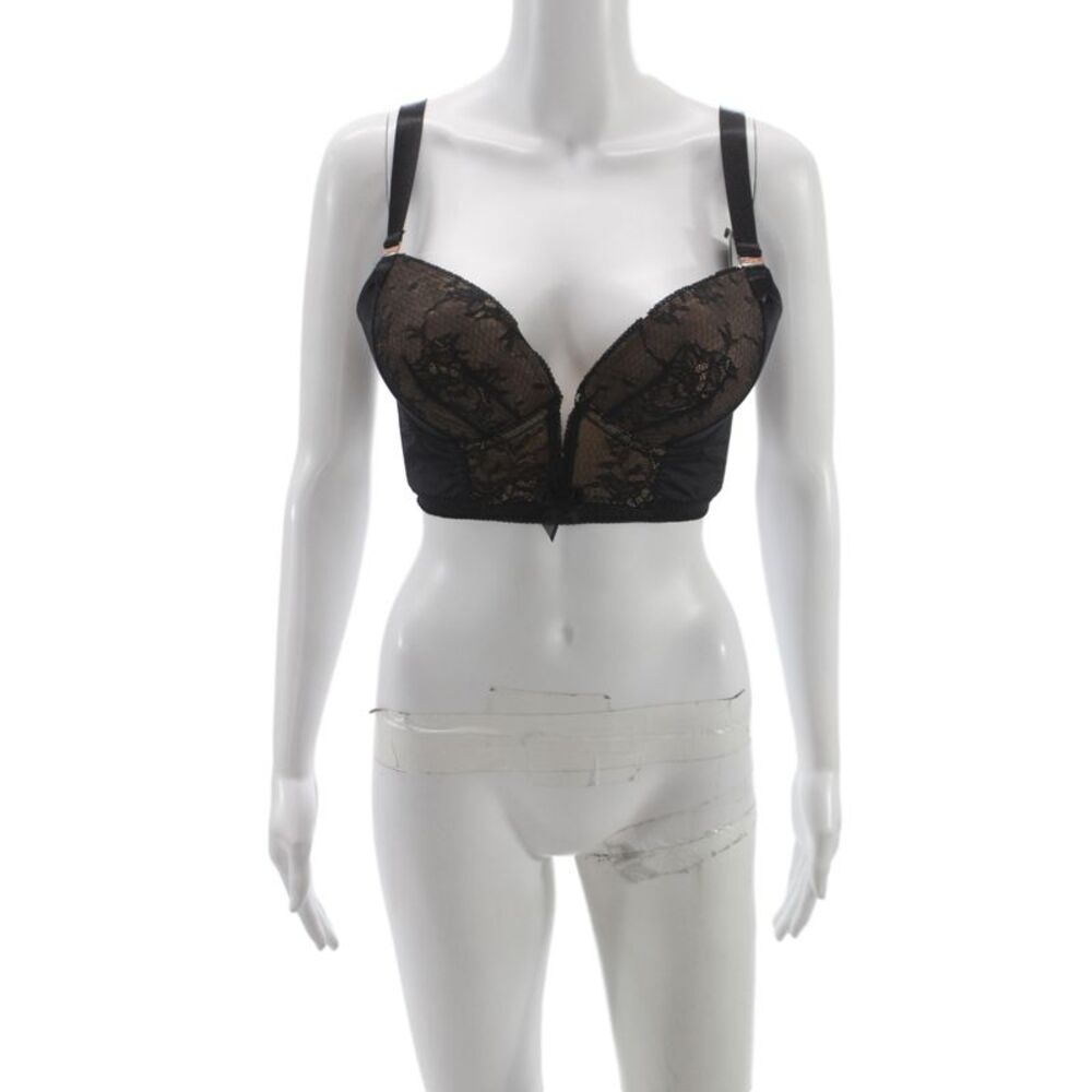 Gossard Womens Floral lace Plunge Bra Black Size 36B